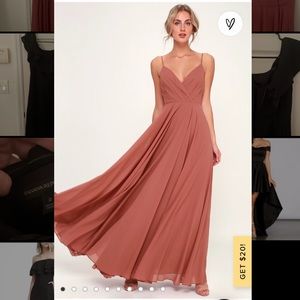 Stunning rust / dark blush bridesmaid dress!